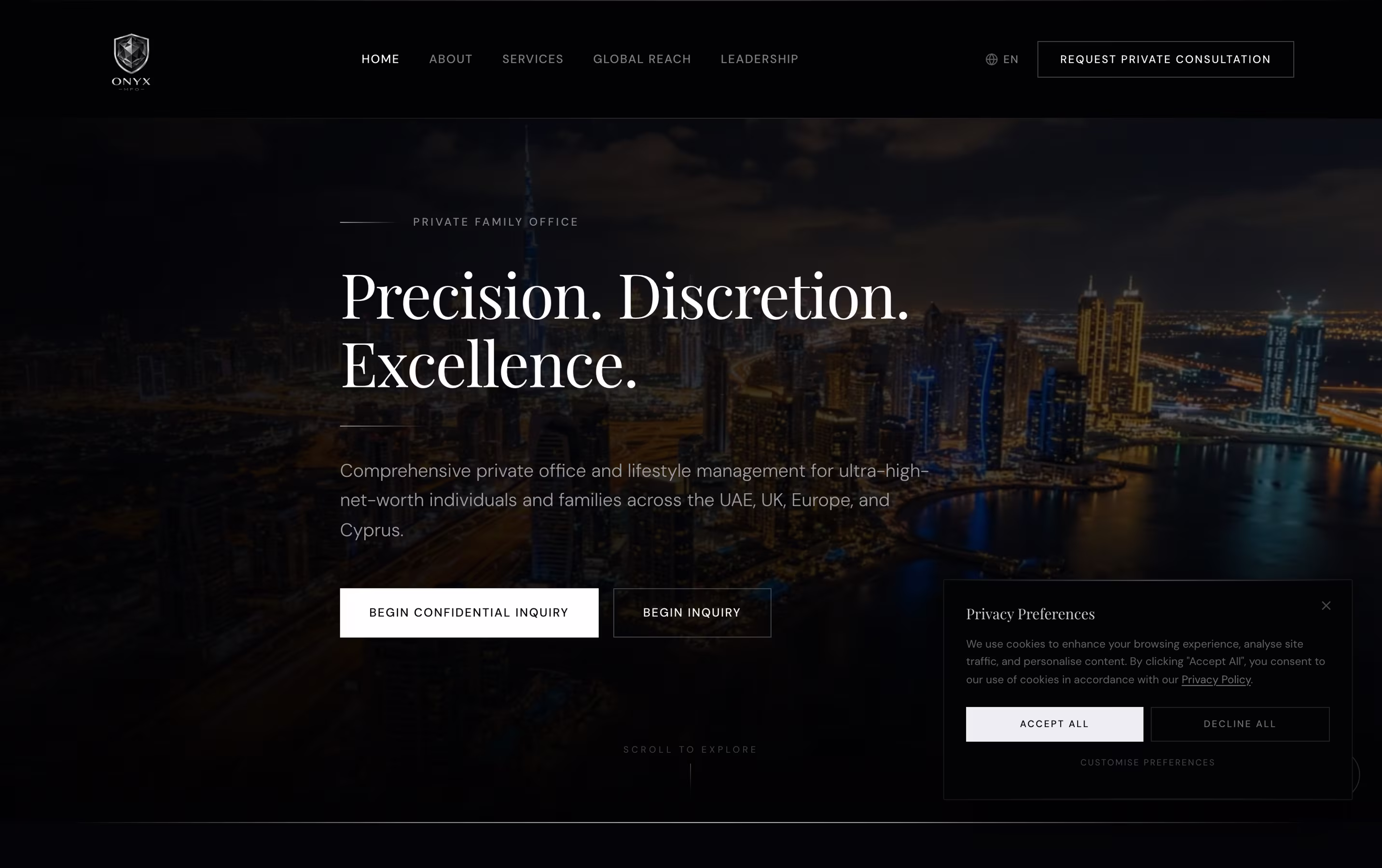 ONYX MFO — Private Family Office Website